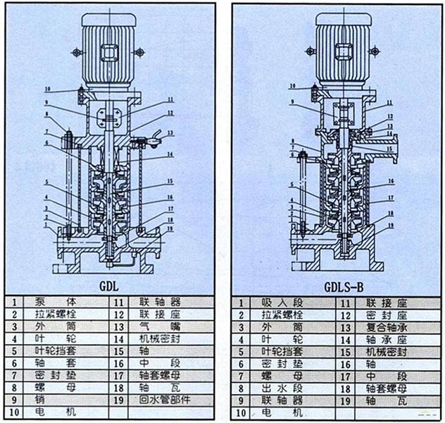 多级立式离心泵结构图